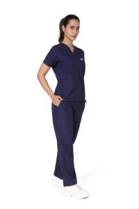 Knya Scrub Suit for Women | 5 Pocket | V Neck Top & Bottom Set | Short Sleeves | Lightweight &?