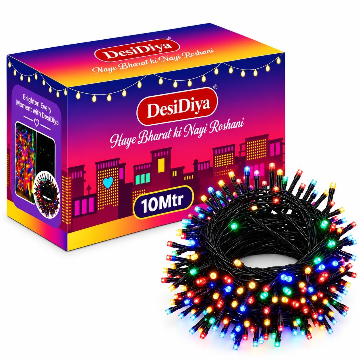Desidiya Multicolour Fairy Lights 10m