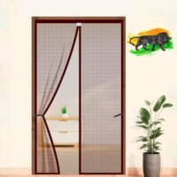 LifeKrafts Magnetic Door Mosquito Net, Brown