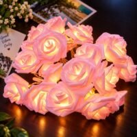 Gesto Pink Rose Fairy Lights 10ft
