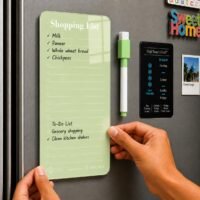 3 Lines Acrylic Magnetic Shopping List Notepad for Fridge ? To-Do List & Meal Planner ? Dry Erase Marker?