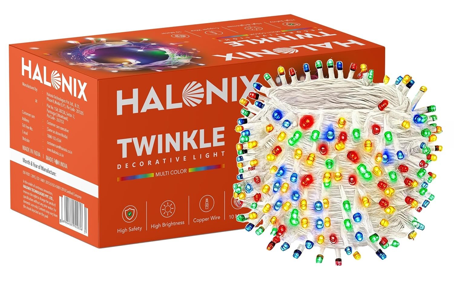 Halonix Multicolour Twinkle Lights 32ft