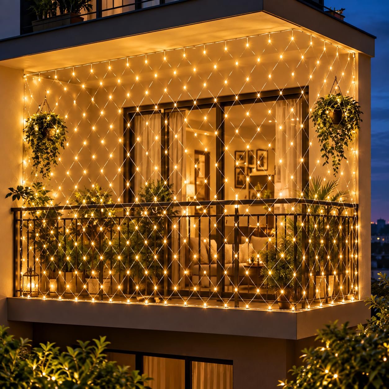 Miradh Warm White Net Mesh Lights